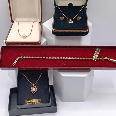 LOT 46: Collection of Boxed Vintage Gold-Tone Costume Jewelry
