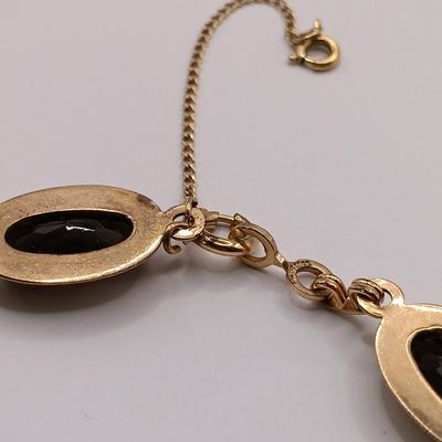 LOT 48: Brown Topaz Tone Glass Link Bracelet 1/20 12K GF, Non-Magnetic Gold-Tone Bangle & More