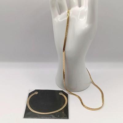 LOT 48: Brown Topaz Tone Glass Link Bracelet 1/20 12K GF, Non-Magnetic Gold-Tone Bangle & More