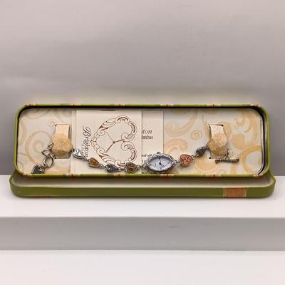 LOT 50: Retired Brighton Piccadilly Heart Watch, Brighton Somerset Watch and Summertime Sunglasses, Heart Charm Pin and Earrings