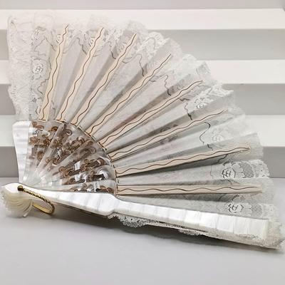 LOT 51: Vintage Pyralin Dubarry Powder Box, Feaux Tortoiseshell Combs, Vintage Fans & More