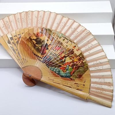 LOT 51: Vintage Pyralin Dubarry Powder Box, Feaux Tortoiseshell Combs, Vintage Fans & More