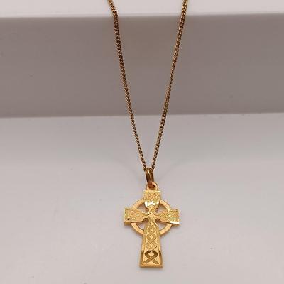 LOT 52: Collection of Irish Inspired Fashion Items Including (1) 12K Rolled Gold and (1) Silver Connemara Marble Brooches