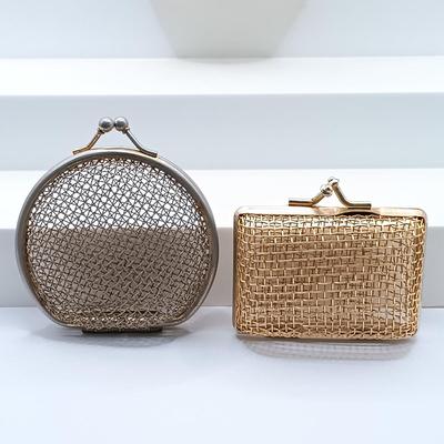 LOT 53: Vintage Vanity Collection - Ralph Lauren Polo Perfume Bottle, Metal Wire Coin Purses, Reed & Barton 706-S Pill Box & More