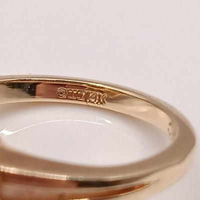 LOT 244: 14K Yellow Gold, Emerald and Diamond Ring 4.5gtw Sz 6