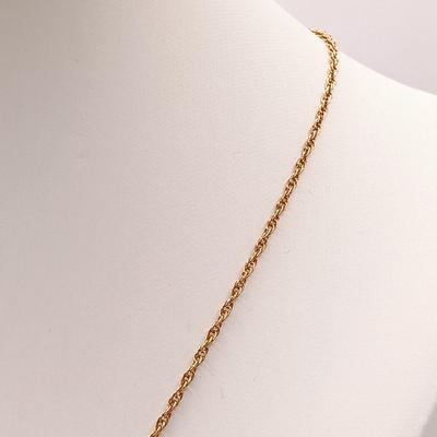 LOT 245: Vintage Praying Mother Mary 14K Italy Enameled Pendant 2.33gtw on 750 Italy 358 MI Chain 3.74gtw