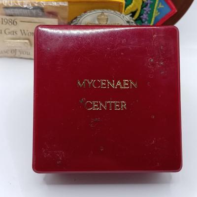 LOT 257: Etienne Aigner Designer Pen, Philadelphia Gas Works Sterling Pendant and Pin, World's Fair Ford Motor Clip & More