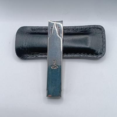 LOT 258: Vintage Men's Leather Toiletry Case w/ Destino 1/20 12K GF Cufflinks, Christian Dior Cufflinks, Solid Brass Belt Buckle...