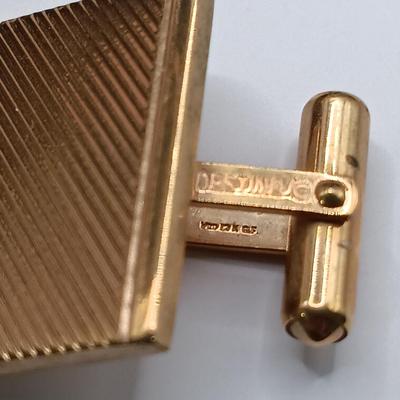 LOT 258: Vintage Men's Leather Toiletry Case w/ Destino 1/20 12K GF Cufflinks, Christian Dior Cufflinks, Solid Brass Belt Buckle...