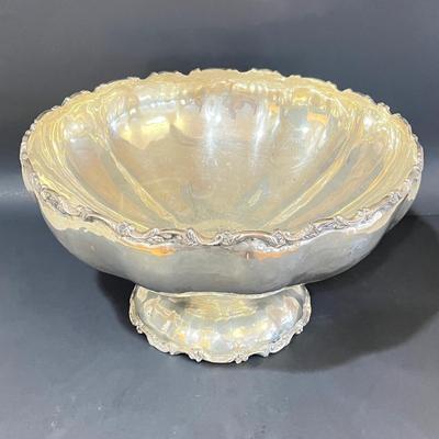 LOT 121K: Vintage Juventino Lopez Reyes Sterling Silver 15-Piece Punch Bowl Set - More Than 17 POUNDS of Sterling Silver