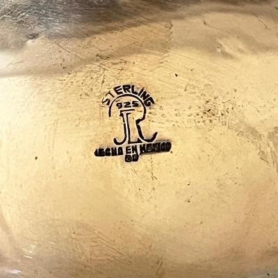 LOT 121K: Vintage Juventino Lopez Reyes Sterling Silver 15-Piece Punch Bowl Set - More Than 17 POUNDS of Sterling Silver