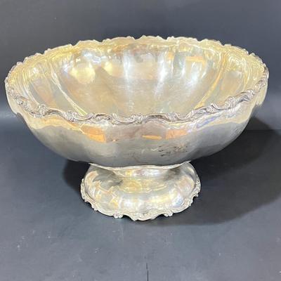 LOT 121K: Vintage Juventino Lopez Reyes Sterling Silver 15-Piece Punch Bowl Set - More Than 17 POUNDS of Sterling Silver