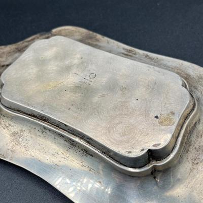 LOT 123K: Sterling Silver Vintage Small Serving Platter - 129 Grams