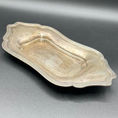 LOT 123K: Sterling Silver Vintage Small Serving Platter - 129 Grams