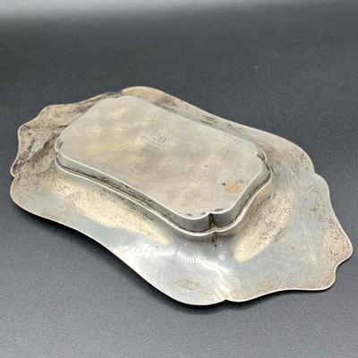 LOT 123K: Sterling Silver Vintage Small Serving Platter - 129 Grams