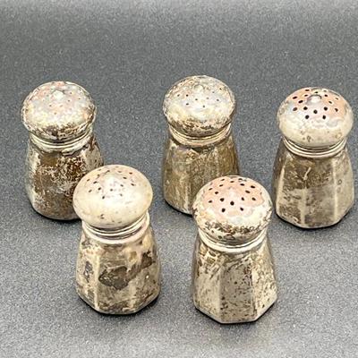 LOT 124K: Sterling Silver Salt and Pepper Shakers - Tiffany & Co. Salt Cellars - 158 Grams Total