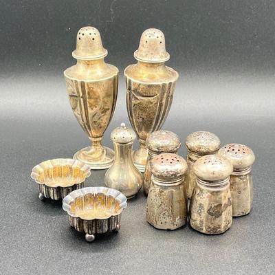 LOT 124K: Sterling Silver Salt and Pepper Shakers - Tiffany & Co. Salt Cellars - 158 Grams Total