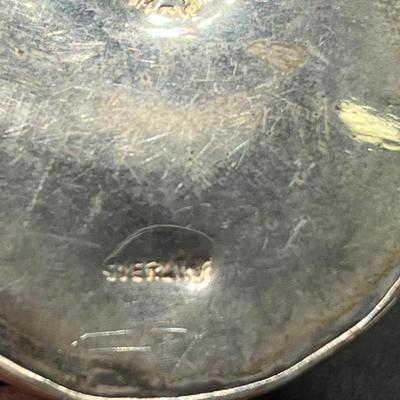 LOT 125K: Weighted Sterling Silver Candlesticks and Sterling Over Glass Bottle and Salt and Pepper Shakers