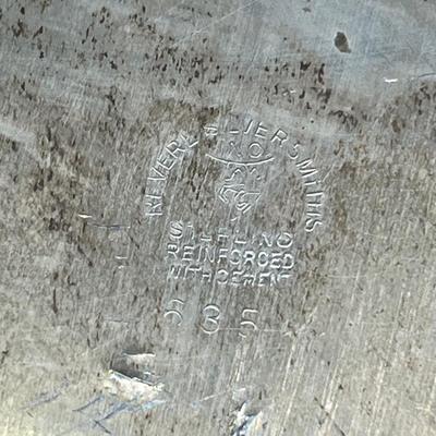 LOT 125K: Weighted Sterling Silver Candlesticks and Sterling Over Glass Bottle and Salt and Pepper Shakers