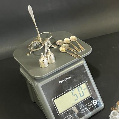 LOT 127K: Sterling Silver Serving Pieces and Accessories