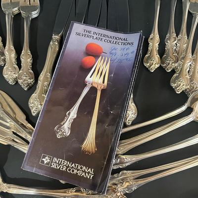 LOT 128K: International Silver Silverplate Flatware Set - Orleans Patter Service for Eight - and More