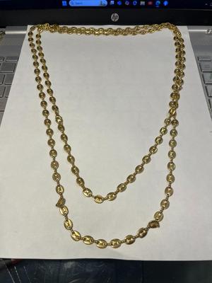 Vintage Gucci Style 60" Gold-tone Link Chain with Lobster Claw Catch in VG Preowned Condition as Pictured. FREE DOMESTIC SHIPPING.