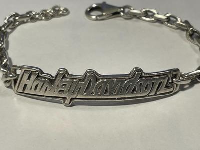 Vintage Preowned Mod Harley Davidson Sterling Silver 7-7.5" Adjustable Bracelet 18.7 Grams TW in Good Condition. FREE DOMESTIC...