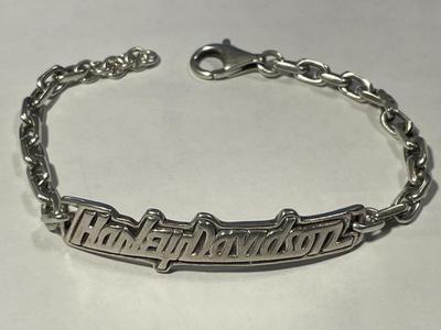 Vintage Preowned Mod Harley Davidson Sterling Silver 7-7.5" Adjustable Bracelet 18.7 Grams TW in Good Condition. FREE DOMESTIC...