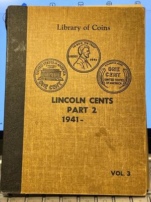 Vintage "Library of Coins" Lincoln Cents Part-2 1941-1974 P/D/S Uncirculated Condition Coins (No Proof Coins) as Pictured. FREE...