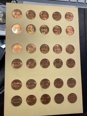 Vintage "Library of Coins" Lincoln Cents Part-2 1941-1974 P/D/S Uncirculated Condition Coins (No Proof Coins) as Pictured. FREE...