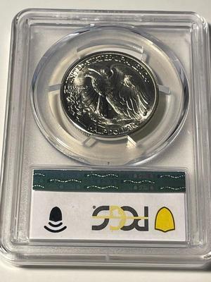 PCGS CERTIFIED 1946-D MS65 WALKING LIBERTY SILVER HALF DOLLAR AS PICTURED. FREE DOMESTIC SHIPPING.