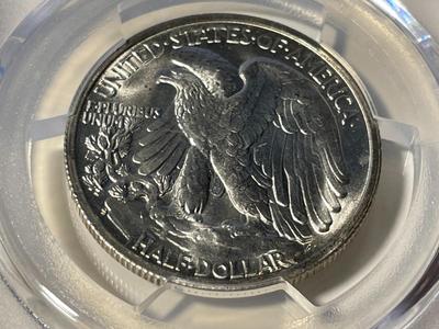 PCGS CERTIFIED 1946-S MS64 WALKING LIBERTY SILVER HALF DOLLAR AS PICTURED. FREE DOMESTIC SHIPPING.