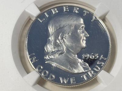 NGC Certified 1963 Choice Proof67 Star Designation Franklin Half Dollar as Pictured. FREE DOMESTIC SHIPPING.