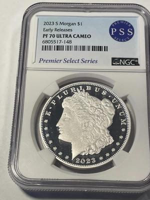 NGC CERTIFIED 2023-S Morgan & Peace Silver Dollar $1 Proof Set PROOF70 Ultra Cameo Coin Set as Pictured. FREE DOMESTIC SHIPPING.