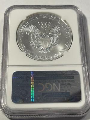 NGC CERTIFIED 2015 MS70 FIRST RELEASES SILVER EAGLE DOLLAR AS PICTURED. FREE DOMESTIC SHIPPING.