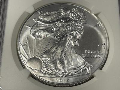 NGC CERTIFIED 2015 MS70 FIRST RELEASES SILVER EAGLE DOLLAR AS PICTURED. FREE DOMESTIC SHIPPING.