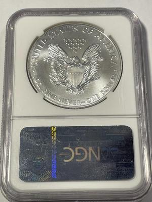 NGC CERTIFIED 2015 MS70 FIRST RELEASES SILVER EAGLE DOLLAR AS PICTURED. FREE DOMESTIC SHIPPING.