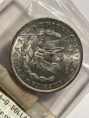 Vintage ANACS Old School Photo Grade 1884-O Uncirculated Morgan Silver Dollar as Pictured. FREE DOMESTIC SHIPPING.