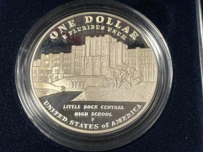 Little Rock Central High School 2007 Proof Silver Dollar in Original Box w/Papers as Pictured. FREE DOMESTIC SHIPPING.