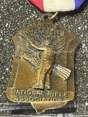 Vintage National Rifle Association 1980 Medal w/Ribbon as Pictured.