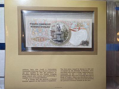 Turkey Lirasi 1970 Banknote/Currency in Uncirculated Condition by Fleetwood as Pictured.