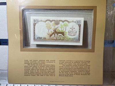 Nepal 10 Rupees Banknote/Currency in Uncirculated Condition by Fleetwood as Pictured.