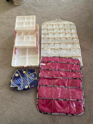 JEWELRY ORGANIZERS AND MAKEUP BAG