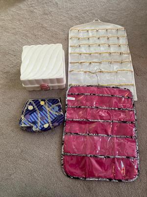 JEWELRY ORGANIZERS AND MAKEUP BAG