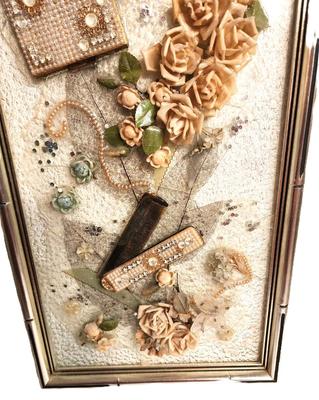 Lot #20 Interesting MCM Ensemblage featuring Vintage Vanity Items