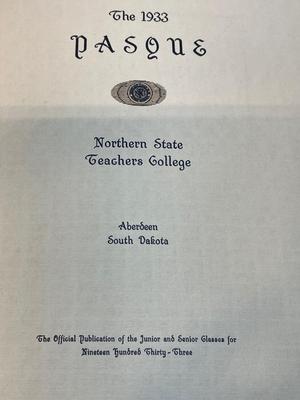 Yearbooks - 1932 The Greyhound (Yankton College) & 1933 Pasque (Northern State Teachers College)
