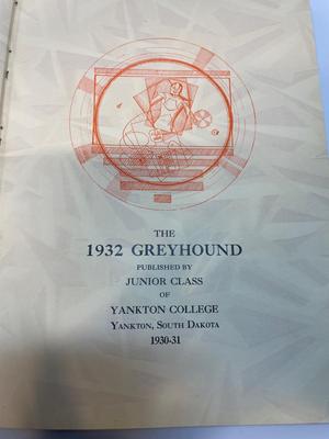 Yearbooks - 1932 The Greyhound (Yankton College) & 1933 Pasque (Northern State Teachers College)