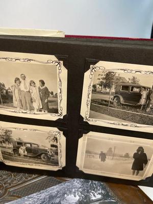 Vintage Scrapbook & Box of photos
