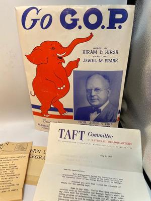 1952 Election Convention letters including Western Union from Henry Cabot Lodge