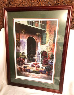 Lot #24 Framed "Brulator Courtyard" signed/numbered print by Brad Thompson